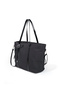 Black Shk319 Shopper Bag with Bow Charm, Zipper Closure, and Lining - 2