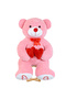دمية دب قطيفة على شكل قلب مزدوج بطول 130 سم - لعبة هدية لطيفة كبيرة الحجم - 3
