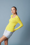 Knitted Blush with Draped Collar - 2