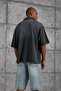 Men's T-Shirt Polo Collar Washable Smoked Oversize Cotton - 3