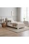 Swiss 90X200 Kids Bed With Upholstered Headboard | Wooden Single Bed L201xW102xH100cm-LightOak+White