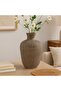 Terracota Trumpet Vase Antique Brown