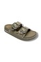 20077-010-26 Suede Stone and Sequin Double Buckle Anatomical Women's Slippers