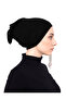 Practical Tube Bonnet Black Snap-On - Non-Slip Front Seamless Women's Hijab Ready Underwear Bonnet - 6