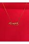 316L Steel Gold Color Ataturk Signed Necklace - 2