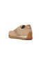 Women's Rena Retro Runner Lace-Up Sneaker – Suede Overlay, Cushioned Everyday Shoe Tan - 4