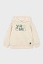 Boy's Printed Hooded Sweatshirt - Ecru