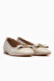 2511108Y Women's Genuine Leather Bowknot Ballerinas - 5