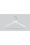 Wooden (Black Nickel Hook) Clothes, Shirts, Blouses, Hangers White Color 24 Pieces - 2