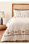 100% Cotton Satin Kamila Double Duvet Cover Set White (200X220 cm)
