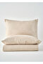 100% Cotton Liva Jacquard Double Bedspread Set Beige (240X260 cm) - 5