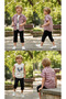 Lessotto 24088 Boy's Dsgn Printed Short Sleeve Shirt, Strap T-Shirt, Capri 3-Piece Set, 3-10 Years Old - 2