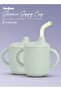 Baby BPA-Free Silicone Sipper Cup with Straw & Lid Spill Proof Training Cup 6+ Months Green - 8