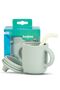 Baby BPA-Free Silicone Sipper Cup with Straw & Lid Spill Proof Training Cup 6+ Months Green