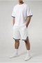 Men's Striped T-Shirt Shorts Set, Striped Sleeves, Slit Shorts, Pockets, Vortex Fabric, Summer Wear
