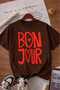 Bonjour Printed Unisex Children's T-Shirt 6Gh6
