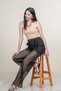 Women's Summer Coffee High Waist Tulle Lace Inside Shorts Wide Leg Pants Casual Daily Office Stylish 30371 - 4
