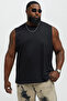 Oversize Boxy Fit Crew Neck Athlete Zero Sleeve T-Shirt - 3