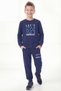 Round Collar Play Football Print Detailed Boys' Tracksuit Set - 2