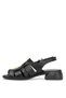 D26Ys-5100 Women's Genuine Leather Heeled Sandals Black - 3