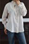 Tasseled Linen Women's Shirt - 2
