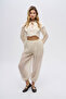 Women's Comfortable Cut Transparent Trousers with Elastic Cuffs - 4