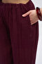 Women's Comfortable Cut Transparent Trousers with Elastic Cuffs - 3