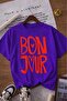 Bonjour Printed Unisex Children's T-Shirt 6Gh6
