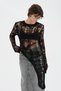 Women's Crochet Detailed Knitwear Crew Neck Design Blouse Sweater - 2