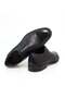 Black Color Lace-Up Genuine Leather Men's Shoes - 2