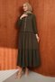 Brown Zippered Jacket Skirt Layered Gilet Set