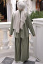 Khaki Sweat Pants Modal Set - 2