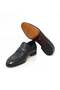 Black Color Laceless Genuine Leather Men's Shoes - 3