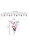 10-Piece Pink Triangle 3-Year-Old Pennant Star-Balloon Patterned Birthday Pennant, Party Pennant Flag (22Cmx1.5M) - 2