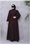 Medina Silk Casual Hajj and Umrah Balloon Sleeve Ferace - Bitter Brown