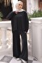 Black Modal Suit with Sweat Pants