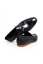 Black Color Laceless Genuine Leather Men's Shoes - 2