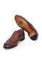 Brown Color Laceless Genuine Leather Men's Shoes - 3