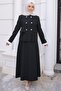 Black Jacket and Skirt Crepe Suit