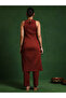 Brown Silk Kurta Trouser & Dupatta - VRN1117 - Brown - 3