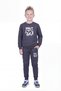 Round Neck Dont Look Print Detailed Boys' Tracksuit Set - 2
