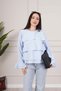 Layered Flywheel Detailed Baby Blue Blouse - 2