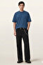 Overz Men's Oversize Basic Plain Indigo T-Shirt 100% Cotton Comfortable Fit - 4