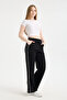 Women's Modal Fabric Stripe Detailed Loose Leg Sweatpants Casual Wide Leg Track Pants