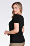 10839 Black V-Neck Short Sleeve T-Shirt - 4