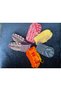 Hand-Knitted Patterned Colorful Booties with Dowry Decoration 5 Pieces Size 36-40