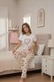 Soft Textured Cotton Home Wear Women's Pajama Set Short-Sleeved Sweet