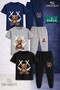 Children's Bear Yarn Carpi White 3-Piece T-Shirt Tracksuit Set