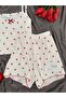Women's Oslo Fabric Shorts Patterned Pajama Set - 3
