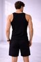 Men's Basic Halter Neck Ribbed Cotton Fabric Slimfit Sports Athlete Undershirt - 5